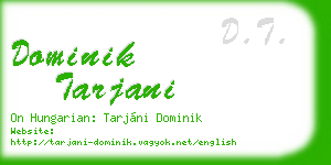 dominik tarjani business card